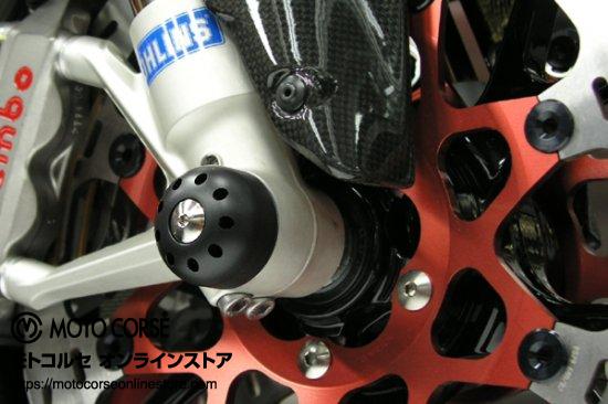 【商品のご案内++】 アクスルスライダー with チタニウム フロント for Ducati 1198 / Multistrada 1200 / Monster 1200 / Supersport 939